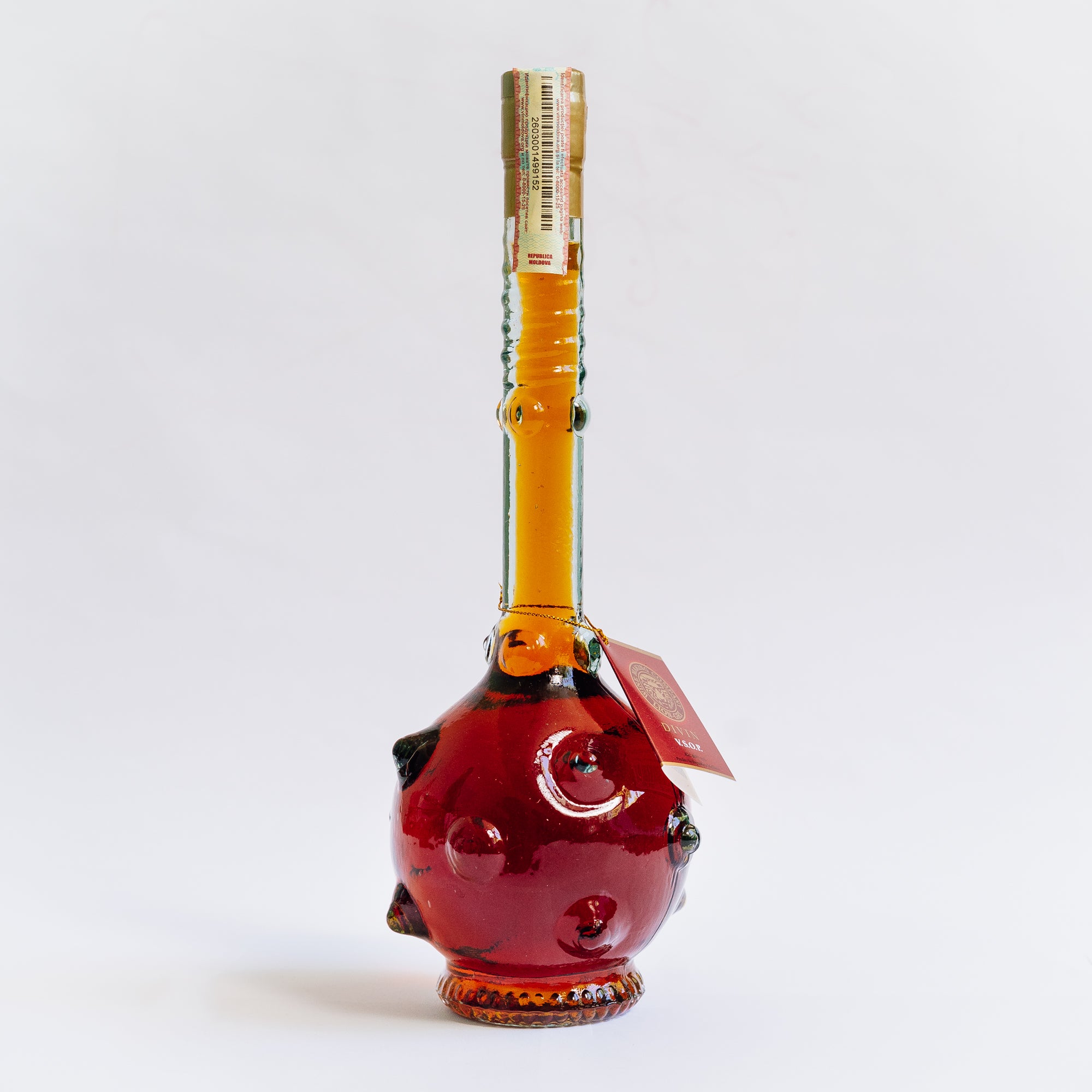 Divin VSOP Decorativ Buzdugan Lion-gri, sticlă roșie și aurie, 500ml