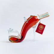 Divin VSOP Pantof decorativ Lion-gri sticlă transparentă și elemente roșii 200ml.